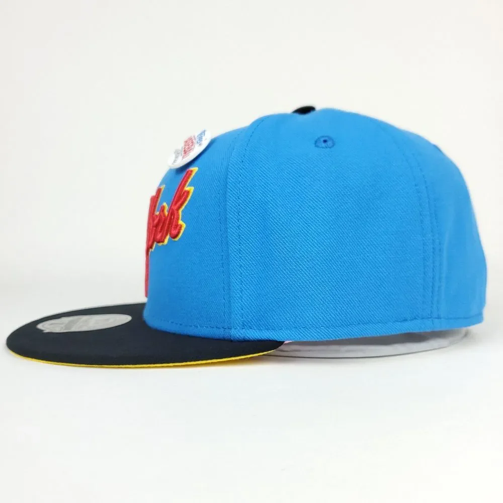 NY Yankees Mitchell & Ness MLB Fitted 7 1/4 Flatbill Hat‎ Cap 3D Logo Blue NWT